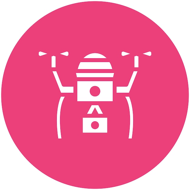 Ilustración del icono vectorial de la cámara de drones del conjunto de iconos de carreras automáticas