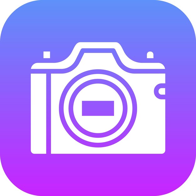 Ilustración del icono vectorial de la cámara sin espejo del conjunto de iconos de fotografía