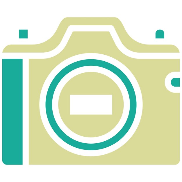 Ilustración del icono vectorial de la cámara sin espejo del conjunto de iconos de fotografía
