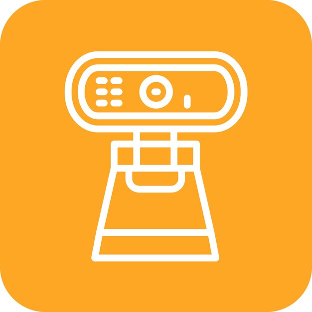Ilustración del icono vectorial de la cámara web del conjunto de iconos de comunicaciones