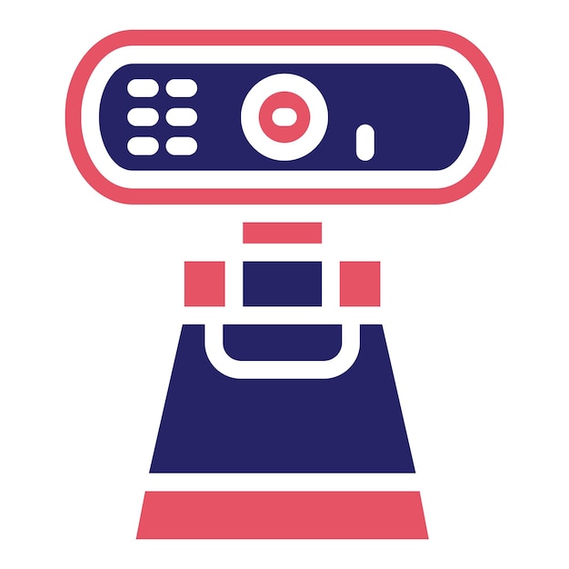 Ilustración del icono vectorial de la cámara web del conjunto de iconos de comunicaciones