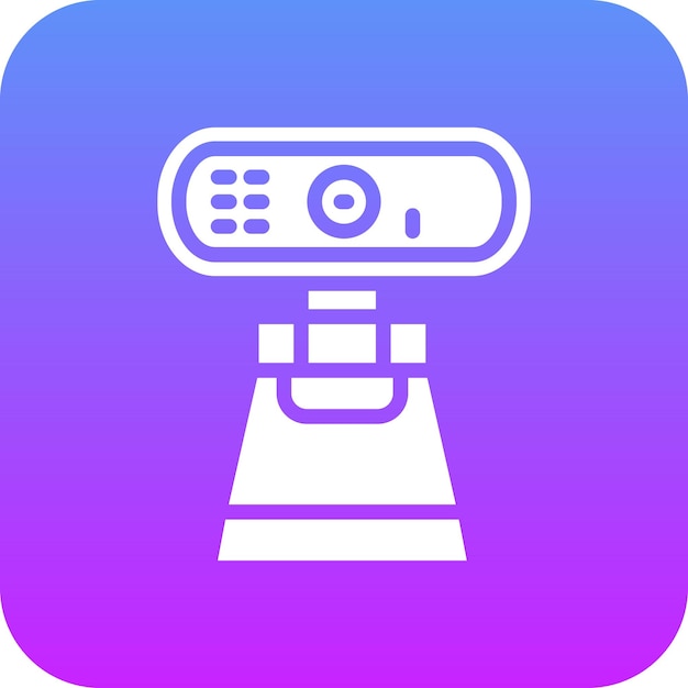 Ilustración del icono vectorial de la cámara web del conjunto de iconos de comunicaciones