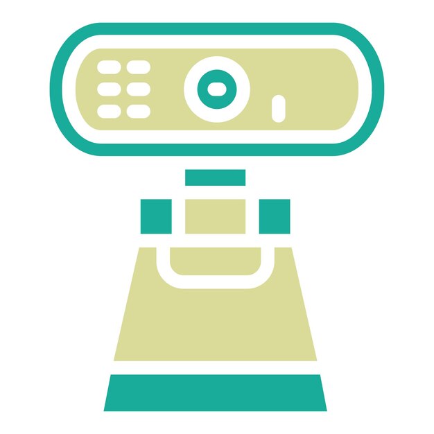 Ilustración del icono vectorial de la cámara web del conjunto de iconos de comunicaciones