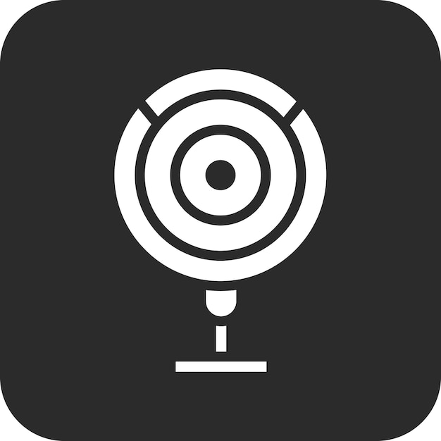 Ilustración del icono vectorial de la cámara web del conjunto de iconos de seguridad cibernética