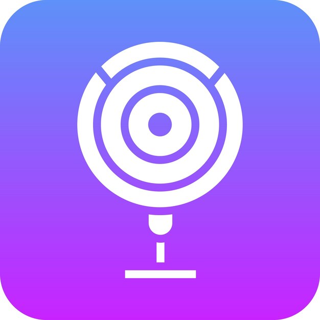 Ilustración del icono vectorial de la cámara web del conjunto de iconos de seguridad cibernética