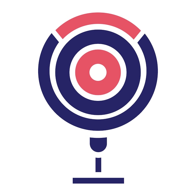 Ilustración del icono vectorial de la cámara web del conjunto de iconos de seguridad cibernética