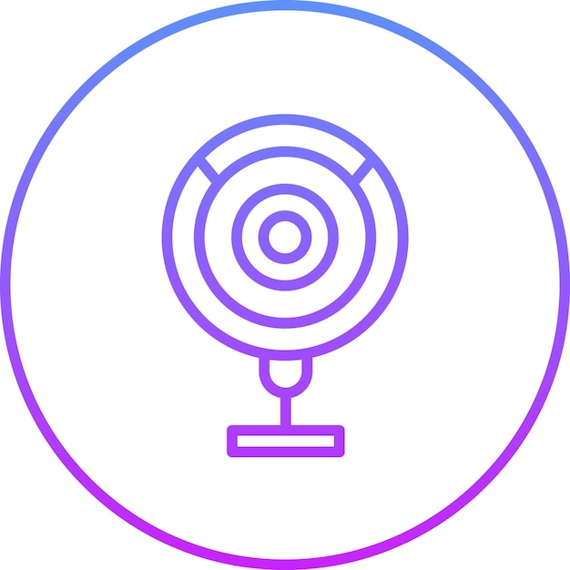 Ilustración del icono vectorial de la cámara web del conjunto de iconos de seguridad cibernética