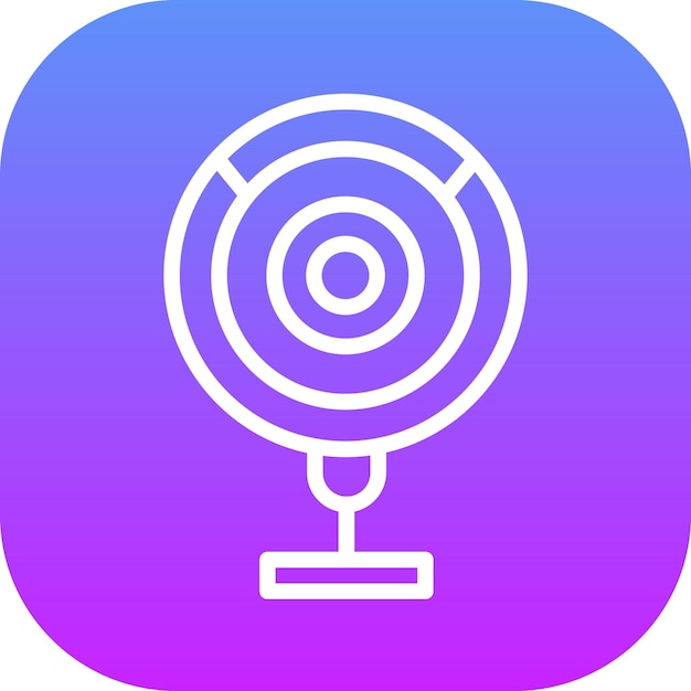 Ilustración del icono vectorial de la cámara web del conjunto de iconos de seguridad cibernética
