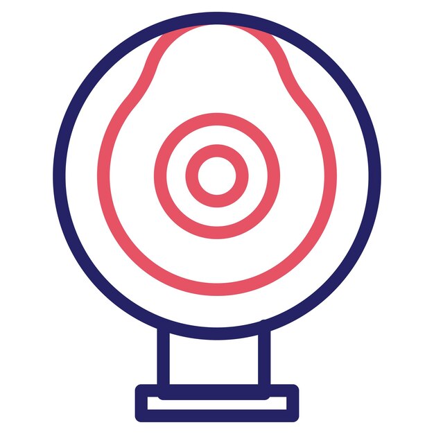 Ilustración del icono vectorial de la cámara web redonda del conjunto de iconos de tecnología