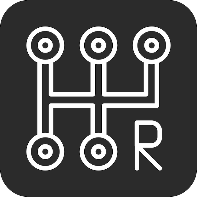 Ilustración del icono vectorial de cambio de automóviles del conjunto de iconos de reparación de automóviles