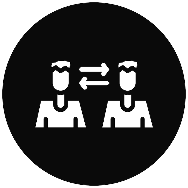 Ilustración del icono vectorial de cambio de jugador del conjunto de iconos de rugby