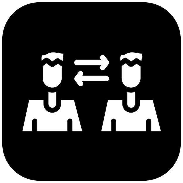 Ilustración del icono vectorial de cambio de jugador del conjunto de iconos de rugby