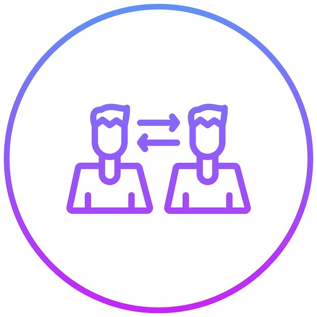 Ilustración del icono vectorial de cambio de jugador del conjunto de iconos de rugby