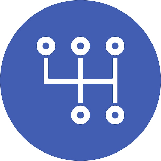 Ilustración del icono vectorial de cambio de marchas del conjunto de iconos de reparación de automóviles