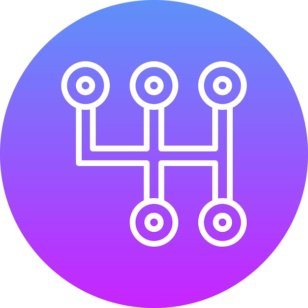 Ilustración del icono vectorial de cambio de marchas del conjunto de iconos de reparación de automóviles