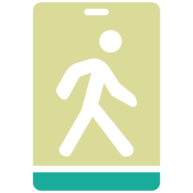 Ilustración del icono vectorial de caminata del conjunto de iconos de la aplicación de entrenamiento