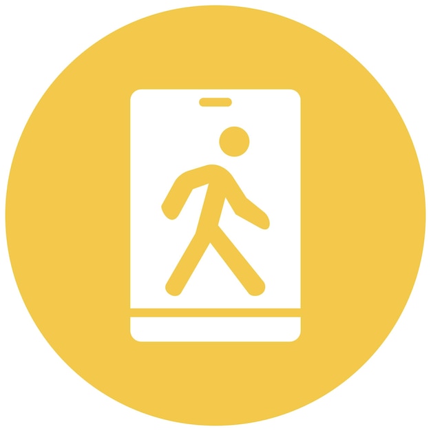 Ilustración del icono vectorial de caminata del conjunto de iconos de la aplicación de entrenamiento