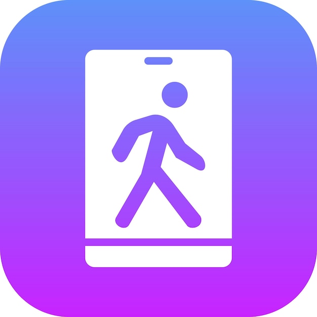 Ilustración del icono vectorial de caminata del conjunto de iconos de la aplicación de entrenamiento