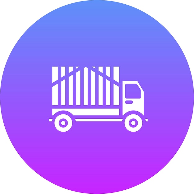 Ilustración del icono vectorial del camión de carga del conjunto de iconos de transporte