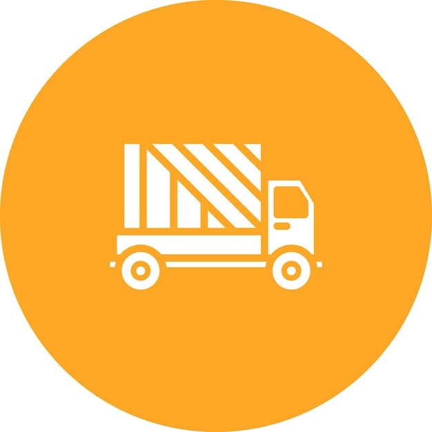 Ilustración del icono vectorial del camión del conjunto de iconos de transporte
