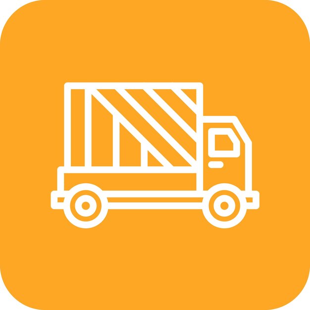 Ilustración del icono vectorial del camión del conjunto de iconos de transporte