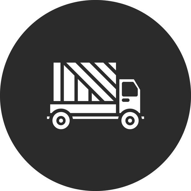 Ilustración del icono vectorial del camión del conjunto de iconos de transporte