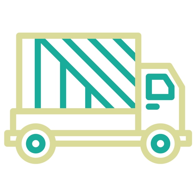 Ilustración del icono vectorial del camión del conjunto de iconos de transporte