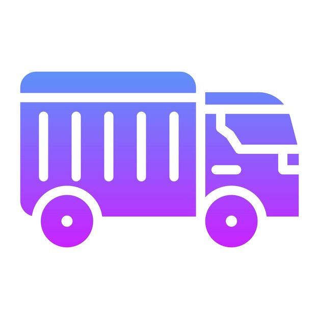 Ilustración del icono vectorial del camión de entrega del conjunto de iconos de entrega de alimentos