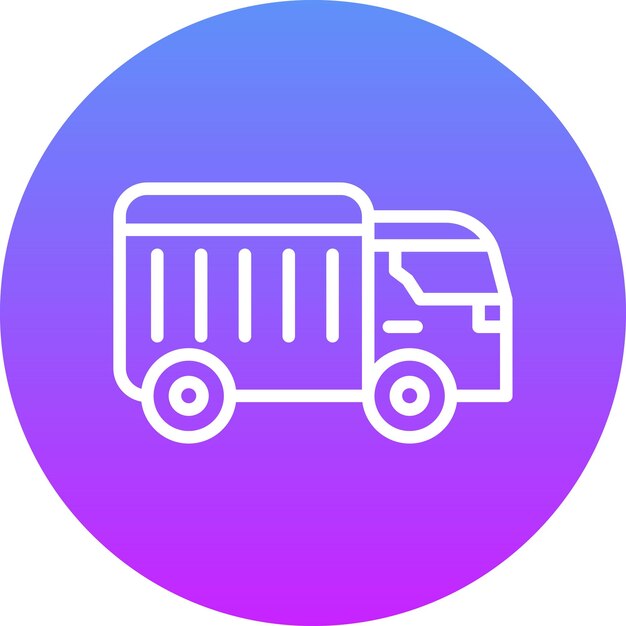 Ilustración del icono vectorial del camión de entrega del conjunto de iconos de entrega de alimentos