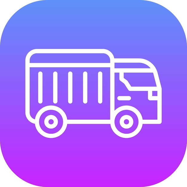 Ilustración del icono vectorial del camión de entrega del conjunto de iconos de entrega de alimentos