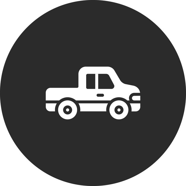 Ilustración del icono vectorial de la camioneta de la granja
