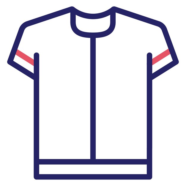 Ilustración del icono vectorial de la camisa del conjunto de iconos de costura