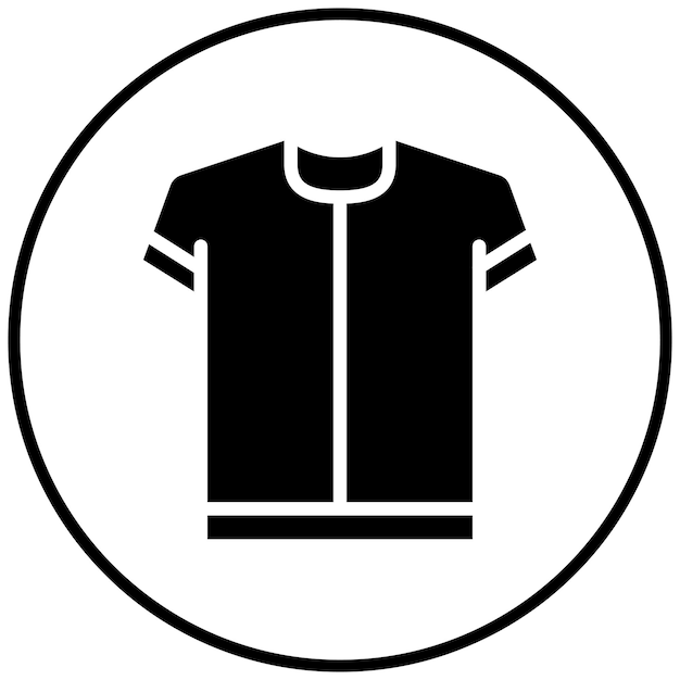 Ilustración del icono vectorial de la camisa del conjunto de iconos de costura