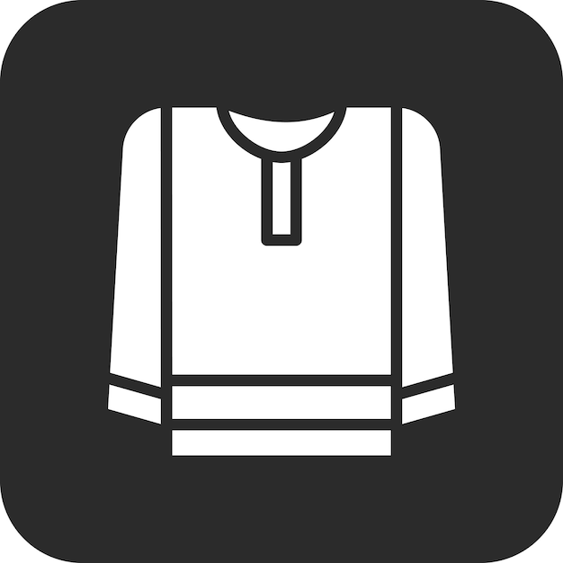 Ilustración del ícono vectorial de la camisa del conjunto de íconos de moda