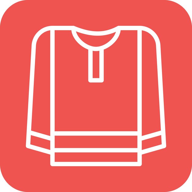 Ilustración del ícono vectorial de la camisa del conjunto de íconos de moda
