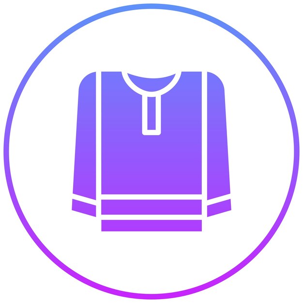 Vector ilustración del ícono vectorial de la camisa del conjunto de íconos de moda