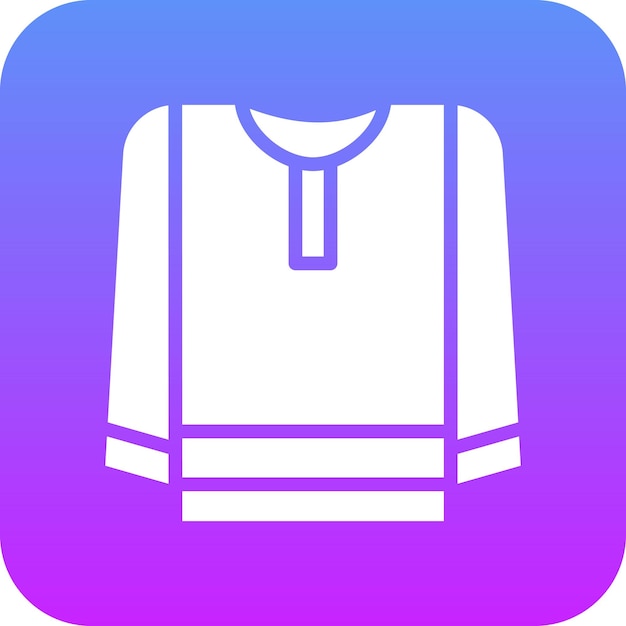 Ilustración del ícono vectorial de la camisa del conjunto de íconos de moda