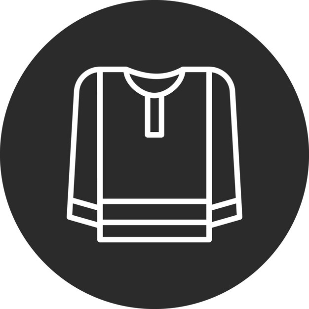 Ilustración del ícono vectorial de la camisa del conjunto de íconos de moda