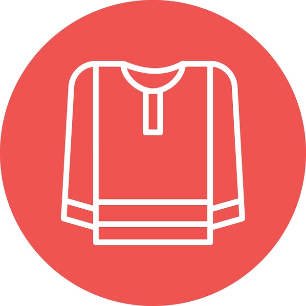 Ilustración del ícono vectorial de la camisa del conjunto de íconos de moda