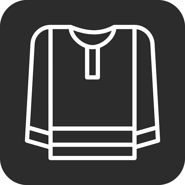 Ilustración del ícono vectorial de la camisa del conjunto de íconos de moda