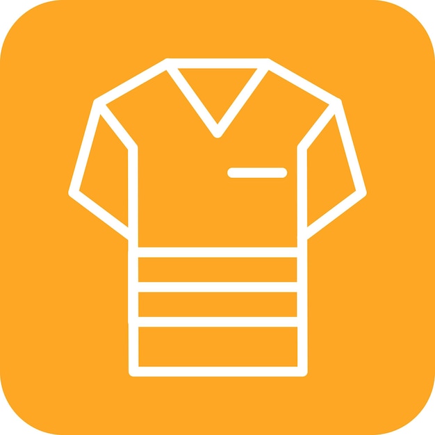 Vector ilustración del icono vectorial de la camisa del cuello del icono de la ropa