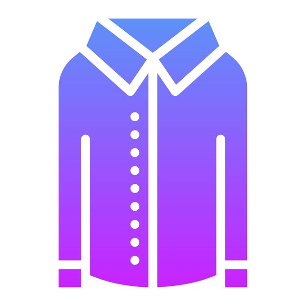 Ilustración del icono vectorial de la camisa de mangas largas del conjunto de iconos de ropa