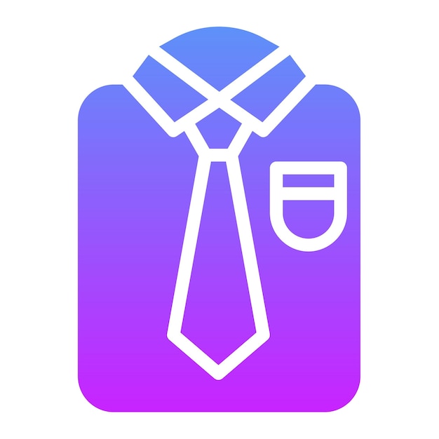 Ilustración del icono vectorial de la camisa de la oficina del conjunto de iconos de ropa