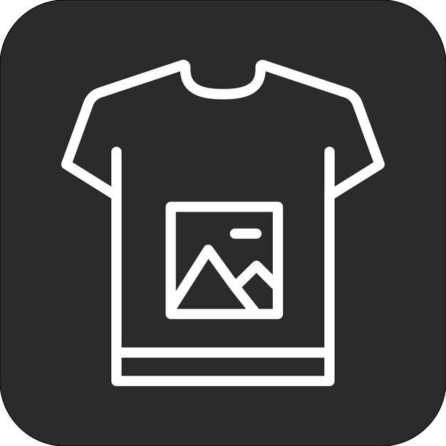 Ilustración del ícono vectorial de la camiseta del conjunto de íconos de costura