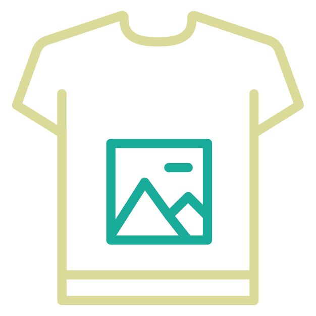 Ilustración del ícono vectorial de la camiseta del conjunto de íconos de costura