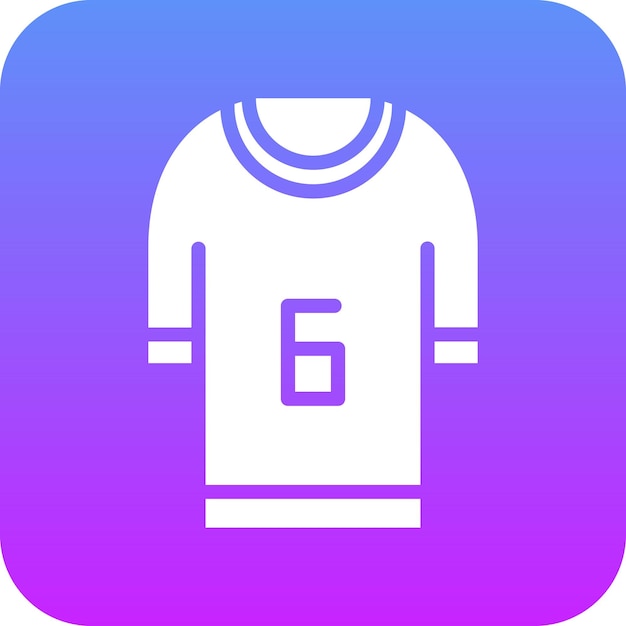 Ilustración del icono vectorial de la camiseta deportiva del conjunto de iconos deportivos
