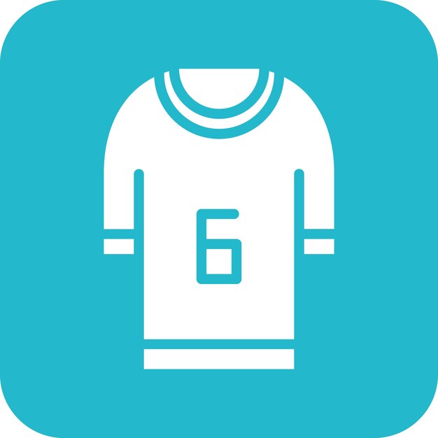 Ilustración del icono vectorial de la camiseta deportiva del conjunto de iconos deportivos