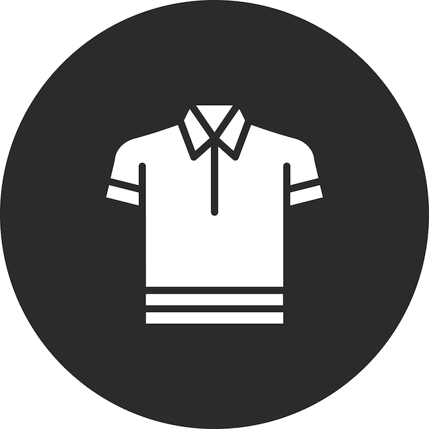 Ilustración del icono vectorial de la camiseta de polo del conjunto de iconos de moda