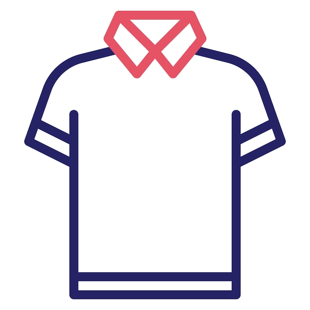 Ilustración del icono vectorial de la camiseta polo del conjunto de iconos de ropa