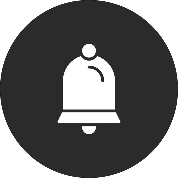 Ilustración del icono vectorial de la campana del conjunto de iconos del Año Nuevo